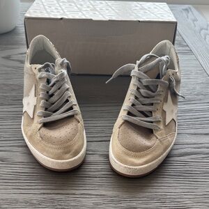 Golden Goose Beige and White Women's Shoes
